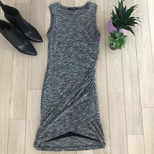 LE CHATEAU | Heather Grey Ruched Tulip Dress